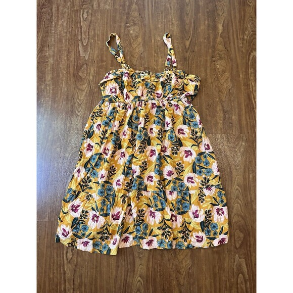 NATURAL LIFE Floral Mini Dress - Yellow and Blue - Picture 1 of 7